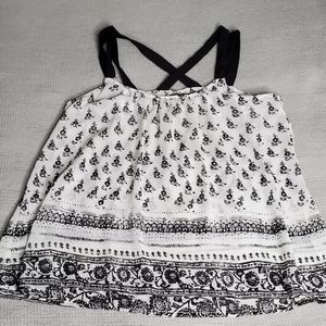 Top Black and white, size small, express